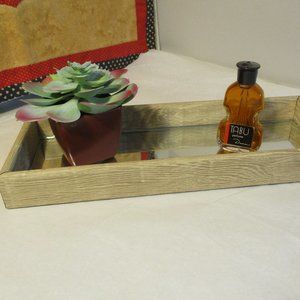 New NIB Mirrored Vanity Tabletop Dresser Bathroom Tray